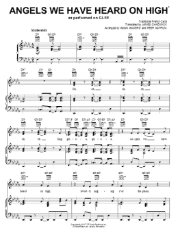 page one of Angels We Have Heard On High (Piano, Vocal & Guitar Chords (Right-Hand Melody))