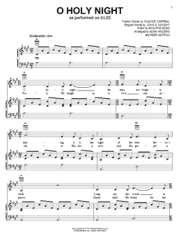 page one of O Holy Night (Piano, Vocal & Guitar Chords (Right-Hand Melody))