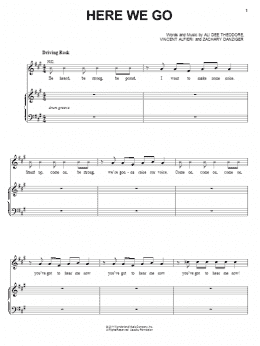 page one of Here We Go (Piano, Vocal & Guitar Chords (Right-Hand Melody))