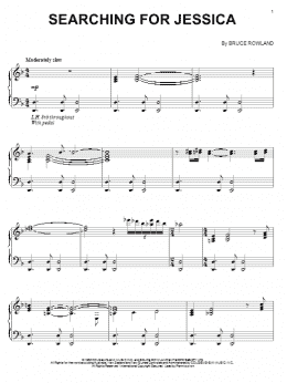 page one of Searching For Jessica (Piano Solo)