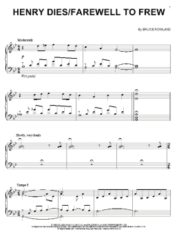 page one of Henry Dies/Farewell To Frew (Piano Solo)