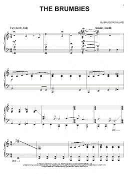 page one of The Brumbies (Piano Solo)