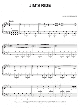 page one of Jim's Ride (Piano Solo)
