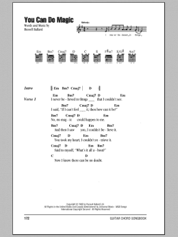 page one of You Can Do Magic (Guitar Chords/Lyrics)
