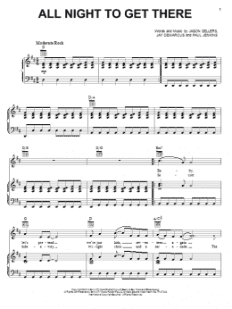 page one of All Night To Get There (Piano, Vocal & Guitar Chords (Right-Hand Melody))