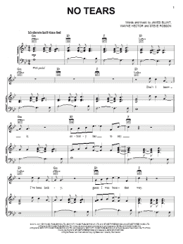 page one of No Tears (Piano, Vocal & Guitar Chords (Right-Hand Melody))