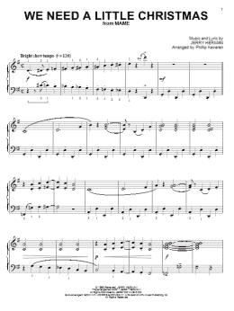 page one of We Need A Little Christmas (arr. Phillip Keveren) (Piano Solo)