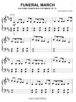 page one of Sonata No. 2 In B Flat Minor, Op. 35 (Funeral March) (Big Note Piano)