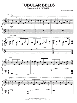 page one of Tubular Bells (Big Note Piano)