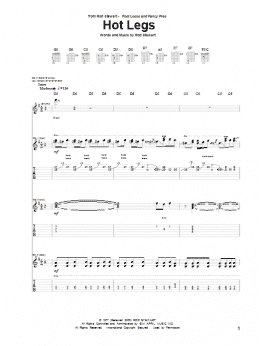 page one of Hot Legs (Guitar Tab)
