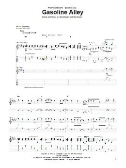 page one of Gasoline Alley (Guitar Tab)