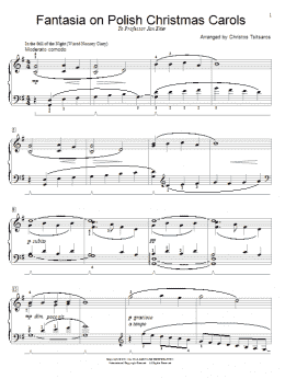 page one of Fantasia On Polish Christmas Carols (Educational Piano)