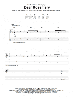 page one of Dear Rosemary (Guitar Tab)
