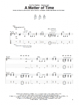 page one of A Matter Of Time (Guitar Tab)