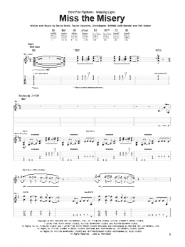 page one of Miss The Misery (Guitar Tab)