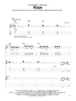 page one of Rope (Guitar Tab)