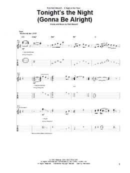 page one of Tonight's The Night (Gonna Be Alright) (Guitar Tab)