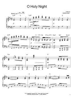 page one of O Holy Night [Gospel version] (Piano Solo)