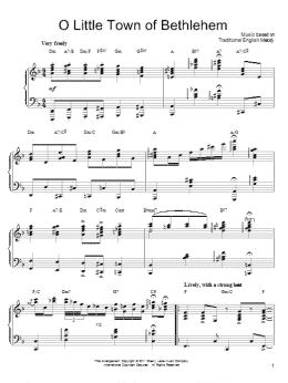 page one of O Little Town Of Bethlehem (Piano Solo)