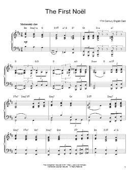 page one of The First Noel [Gospel version] (Piano Solo)