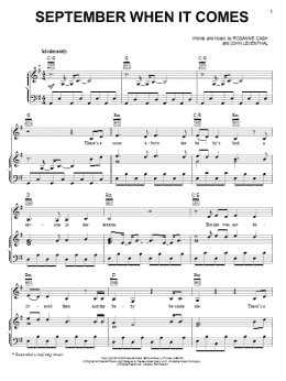 page one of September When It Comes (Piano, Vocal & Guitar Chords (Right-Hand Melody))