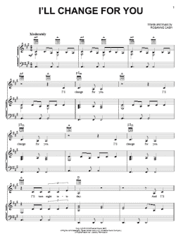 page one of I'll Change For You (Piano, Vocal & Guitar Chords (Right-Hand Melody))