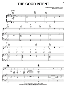 page one of Good Intent (Piano, Vocal & Guitar Chords (Right-Hand Melody))