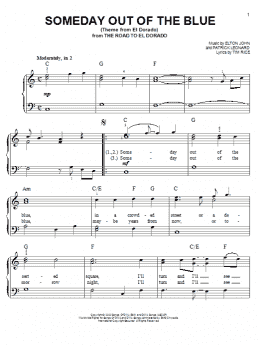 page one of Someday Out Of The Blue (Theme from El Dorado) (Easy Piano)