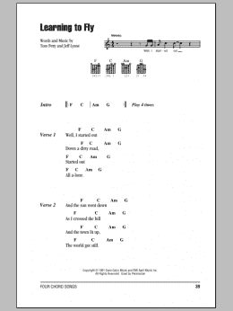 page one of Learning To Fly (Guitar Chords/Lyrics)