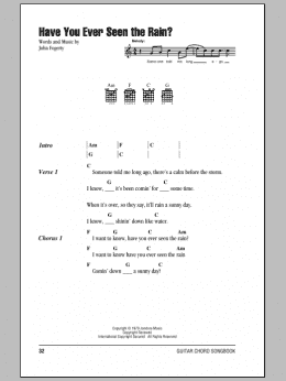 page one of Have You Ever Seen The Rain? (Guitar Chords/Lyrics)