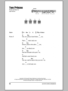 page one of Two Princes (Guitar Chords/Lyrics)