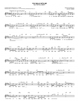 page one of You Walk With Me (from The Full Monty) (Lead Sheet / Fake Book)