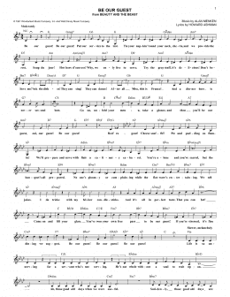 page one of Be Our Guest (from Beauty And The Beast) (Lead Sheet / Fake Book)