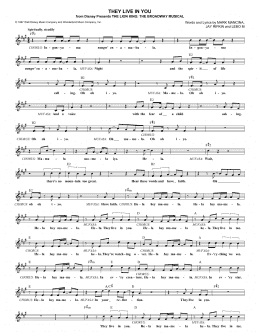 page one of They Live In You (from The Lion King: Broadway Musical) (Lead Sheet / Fake Book)