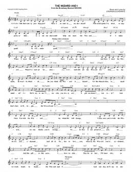 page one of The Wizard And I (from Wicked) (Lead Sheet / Fake Book)