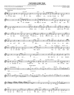 page one of Fantasies Come True (from Avenue Q) (Lead Sheet / Fake Book)
