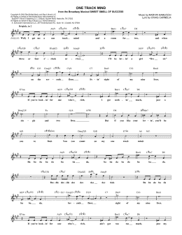 page one of One Track Mind (Lead Sheet / Fake Book)