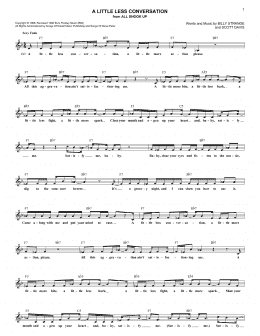 page one of A Little Less Conversation (Lead Sheet / Fake Book)