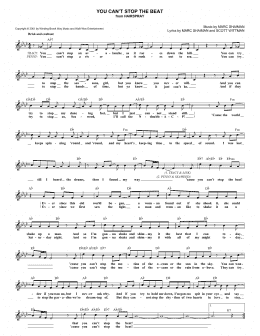 page one of You Can't Stop The Beat (Lead Sheet / Fake Book)