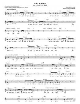 page one of Still Hurting (from The Last 5 Years) (Lead Sheet / Fake Book)