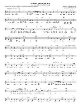 page one of Forget About The Boy (Lead Sheet / Fake Book)