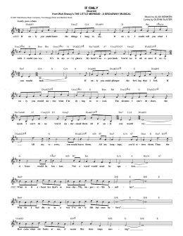 page one of If Only (Quartet) (Lead Sheet / Fake Book)