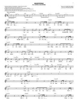 page one of Whispering (Lead Sheet / Fake Book)