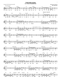 page one of Together Again (Lead Sheet / Fake Book)