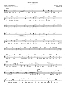 page one of I Miss The Music (Lead Sheet / Fake Book)