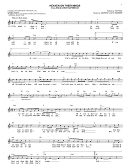page one of Heaven On Their Minds (Lead Sheet / Fake Book)