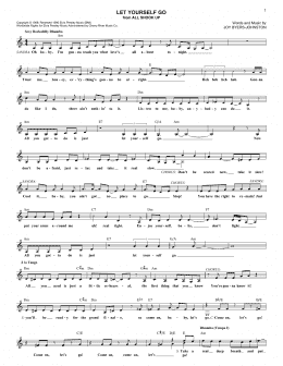 page one of Let Yourself Go (Lead Sheet / Fake Book)