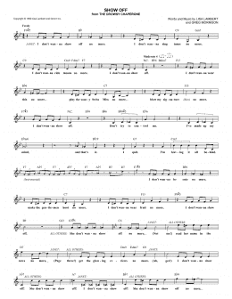 page one of Show Off (Lead Sheet / Fake Book)
