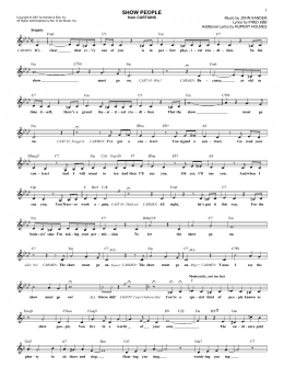 page one of Show People (Lead Sheet / Fake Book)