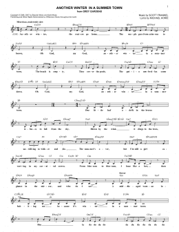 page one of Another Winter In A Summer Town (Lead Sheet / Fake Book)